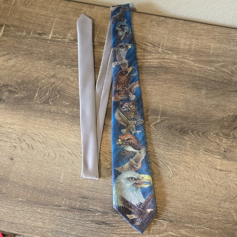 Vintage 1988 Ralph Marlin "Birds Of Prey" Tie